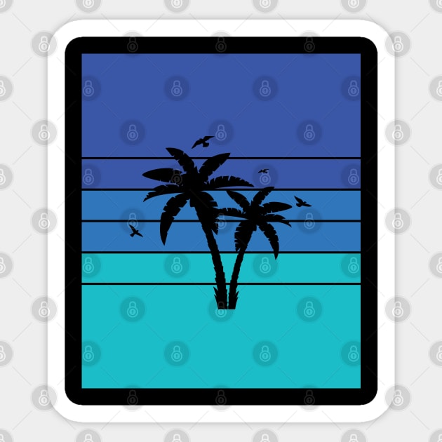 Tropical Palm Trees Sticker by crudo